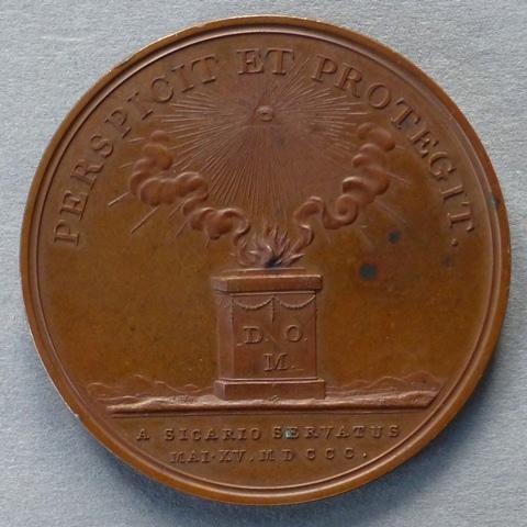 Medal commemorating the preservation of King George III from assassination Medal commemorating the preservation of King George III from assassination