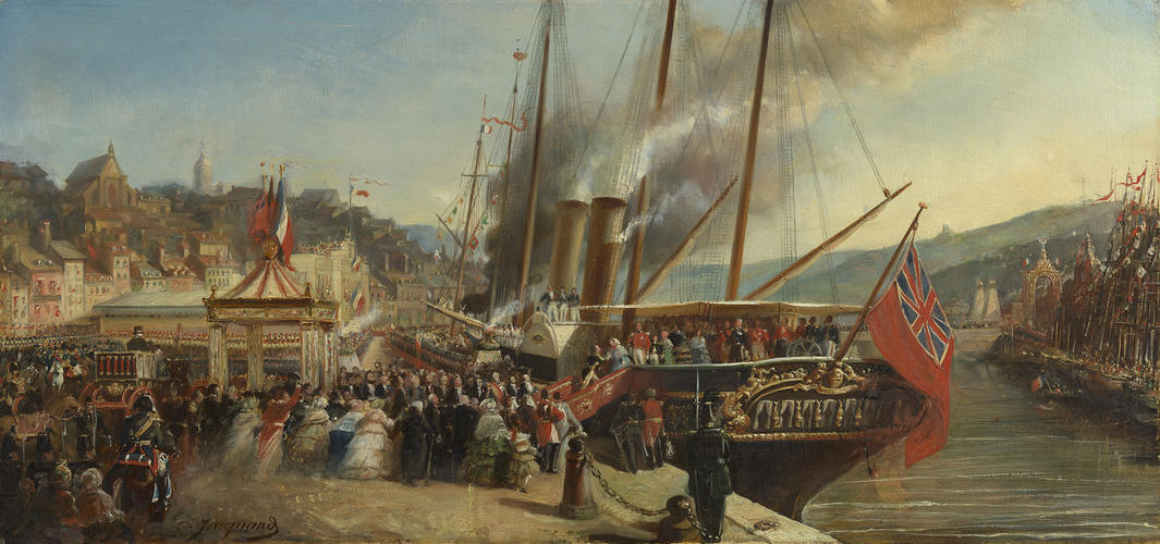Queen Victoria and Prince Albert, The Prince Consort, landing at Boulogne, 18 August 1855 Queen Victoria and Prince Albert, The Prince Consort, landing at Boulogne, 18 August 1855