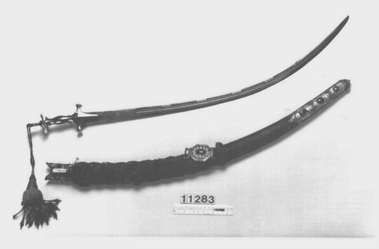 Sword, scabbard knife and scabbard