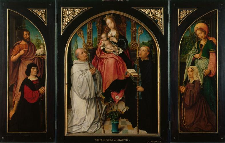 Triptych: Virgin and Child with Saints and Donors