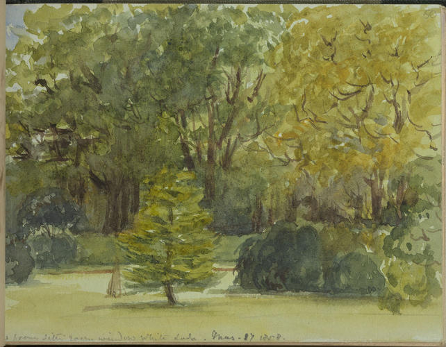Master: SKETCHES FROM NATURE V. R. 1855 TO 1860
Item: View from sitting room window White Lodge