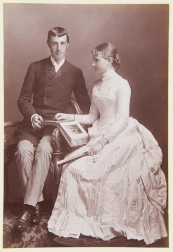 The Archduke Otto of Austria and his bride, Princess of Saxony, 1886. [Album: Photographic Portraits vol. 5/63 1875-1889]