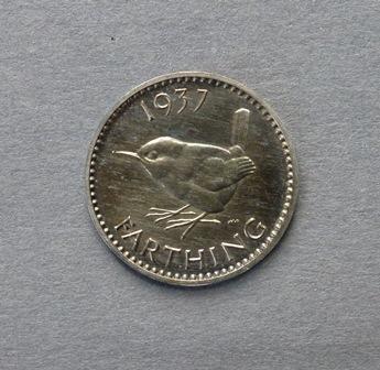 George VI Uniface Proof of the reverse of the farthing George VI Uniface Proof of the reverse of the farthing