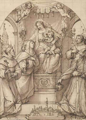 The Virgin and Child enthroned with Saints The Virgin and Child enthroned with Saints