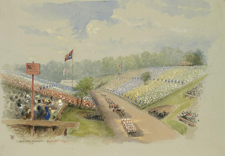 The Queen's Visit to Sheffield, 21 May 1897: The Queen's drive through the park The Queen's Visit to Sheffield, 21 May 1897: The Queen's drive through the park