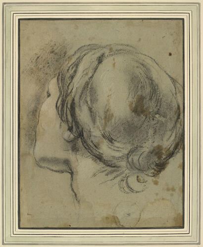 The head of a woman, profil perdu The head of a woman, profil perdu