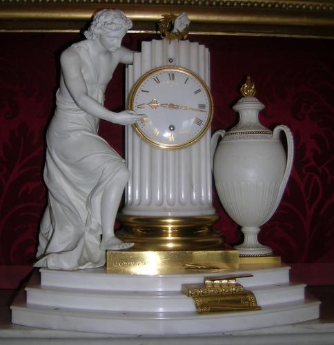 Mantel clock and pedestal