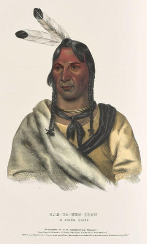 History of the Indian tribes of North America : with biographical sketches and anecdotes of the principal chiefs. Embellished with one hundred and twenty portraits from the Indian Gallery in the Department of War, at Washington ; v. 1 / by Thomas L. M'Kenney. . . and James Hall