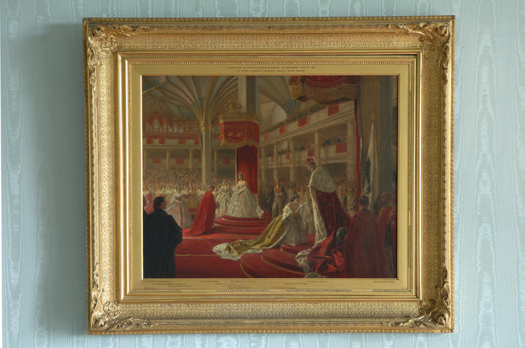 Coronation of the King of Prussia, 18 October 1861: The Crown Princess doing homage