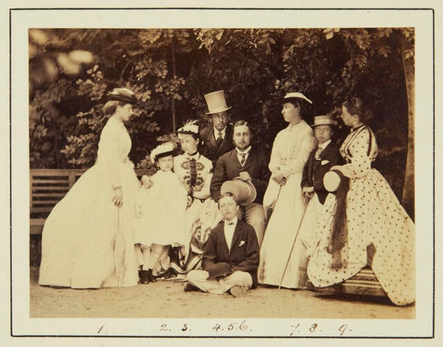 The nine children of Queen Victoria and the Prince Consort at the Rosenau, Coburg, 1865 [in Portraits of Royal Children Vol. 9 1865]