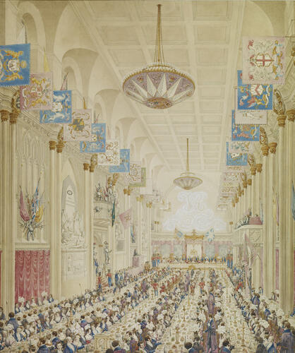 Queen Victoria attending the Lord Mayor's Banquet at the Guildhall, 9 November 1837