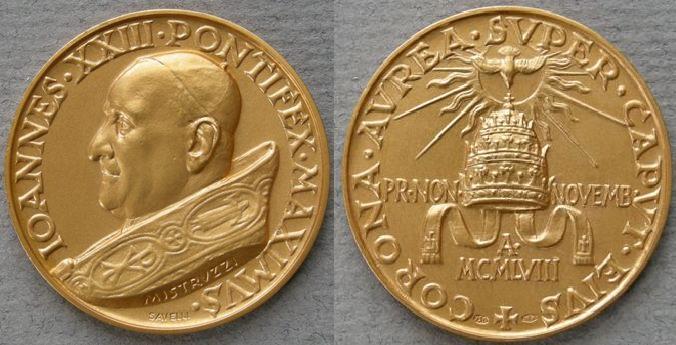 Vatican City. Medal commemorating the coronation of Pope John XXIII Vatican City. Medal commemorating the coronation of Pope John XXIII