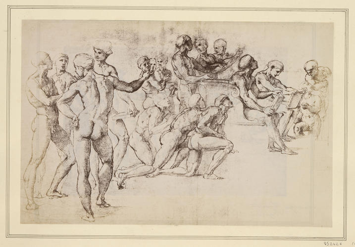 Study for the lower left section of the 'Disputa'