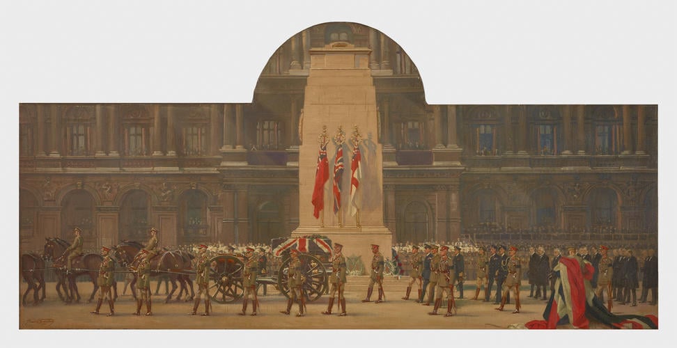 The Passing of the Unknown Warrior, King George V as Chief Mourner, Whitehall, 11 November 1920