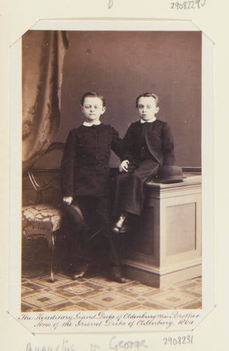 The Hereditary Grand Duke of Oldenburg and his brother, sons of the Grand Duke of Oldenburg