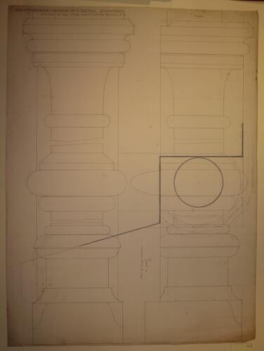 St Mildred's church, Whippingham: detail drawing no. 17 (column) St Mildred's church, Whippingham: detail drawing no. 17 (column)