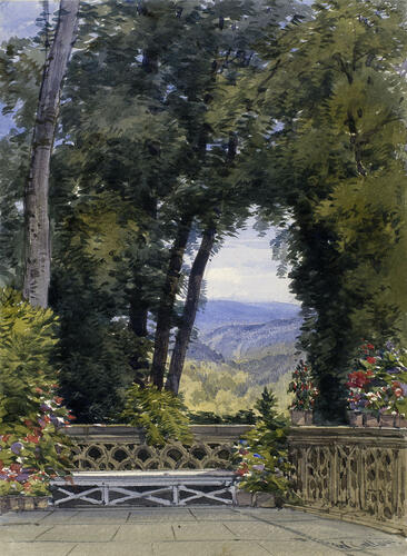 The Rosenau: view from the east terrace, looking towards Mönchröden