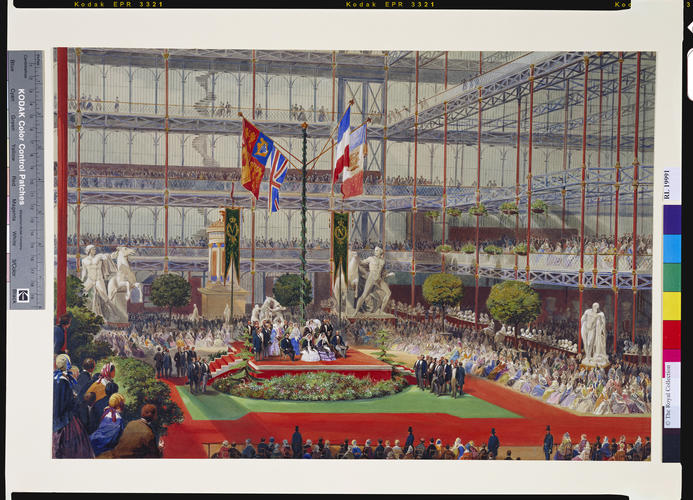 The imperial and royal visit to the Crystal Palace at Sydenham, 20 April 1855