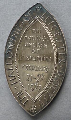 Medal commemorating the Hallowing of Leicester Diocese