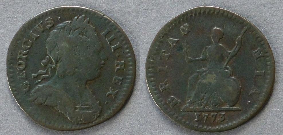 GREAT BRITAIN. George III first issue farthing GREAT BRITAIN. George III first issue farthing