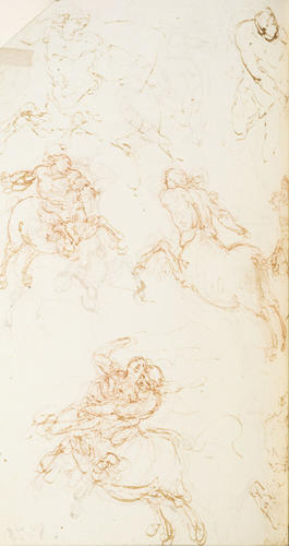 Recto: Centaurs and other figure studies. Verso: Centaurs
