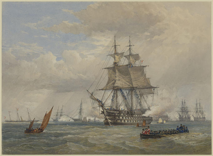 Departure of HMS Neptune for the Baltic Sea, 16 March 1854