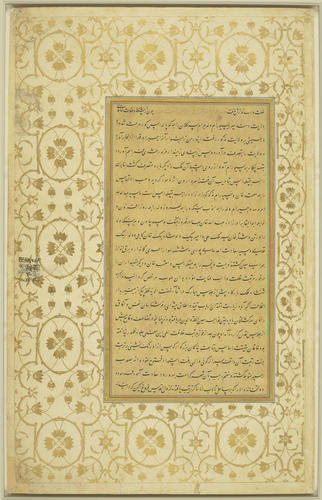 Master: Padshahnamah پادشاهنامه (The Book of Emperors) ‎‎
Item: The allegorical appearance of Khizir during Shah-Jahan’s journey to Ajmer (November 1654)