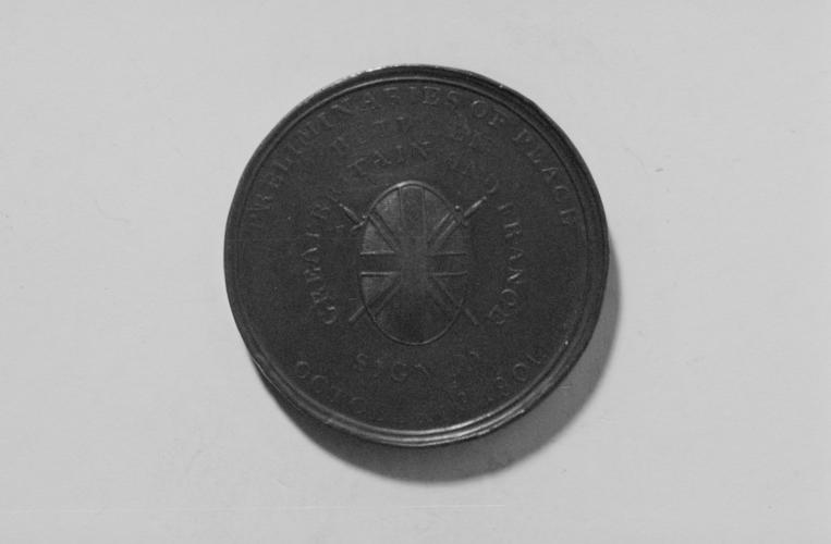 Medal commemorating the signing of the Preliminaries for the Peace of Amiens, signed 1801 Medal commemorating the signing of the Preliminaries for the Peace of Amiens, signed 1801