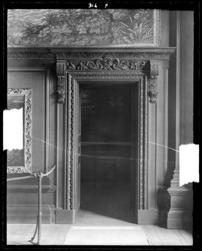 Glass plate negative of a doorway at Hampton Court Palace Glass plate negative of a doorway at Hampton Court Palace
