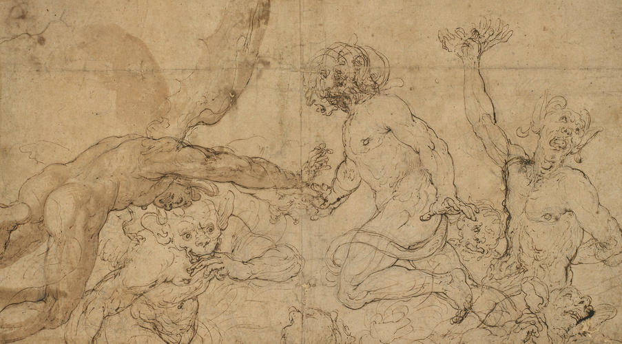 Demons in various grotesque attitudes Demons in various grotesque attitudes