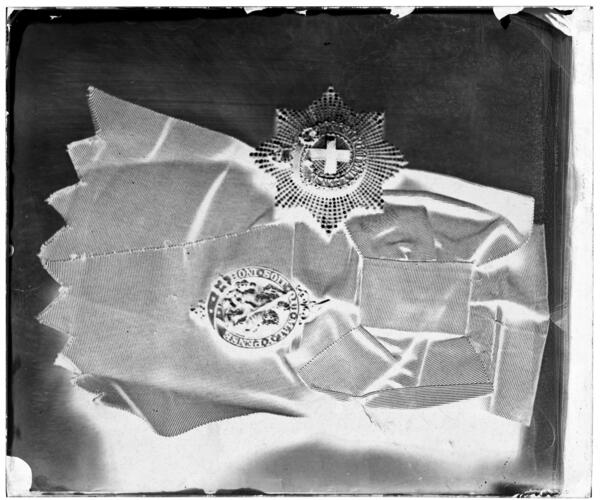 Glass plate negative of the Order of the Garter Glass plate negative of the Order of the Garter
