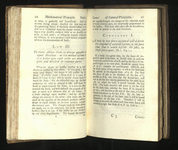 The mathematical principles of natural philosophy to which are added the laws of the moon's motion, according to gravity ; v. 1 The mathematical principles of natural philosophy to which are added the laws of the moon's motion, according to gravity ; v. 1