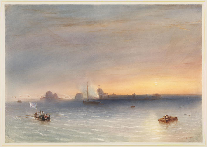 Arrival of the Royal Squadron off Jersey at sunset on 2 September 1846 Arrival of the Royal Squadron off Jersey at sunset on 2 September 1846