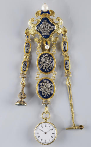 Chatelaine with watch
