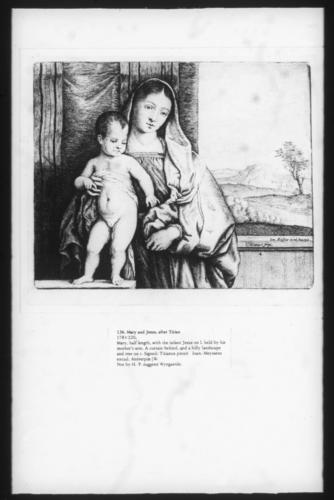 Mary and Jesus, after Titian Mary and Jesus, after Titian