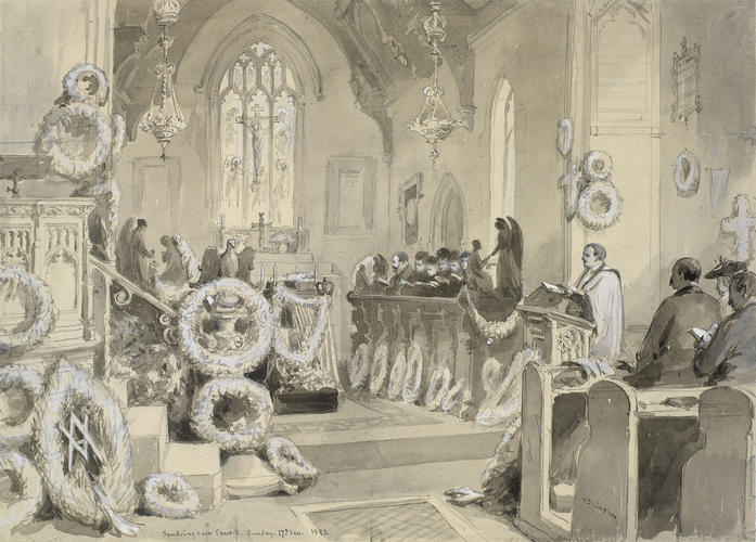 Memorial service for the Duke of Clarence at Sandringham, 17 January 1892