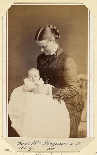 Hon. Mrs Ferguson and Mary. 1878. [Royal Household Portraits. Volume 55. ]