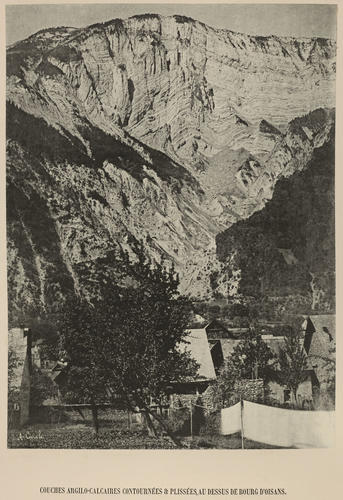 Couches argilo-calcaires contournees & plissees, au dessus de Bourg d'Oisans