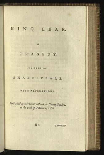 The Dramatick works of George Colman ; v. 3. (Contents: Philaster - King Lear - Epicoene or the silent woman)
