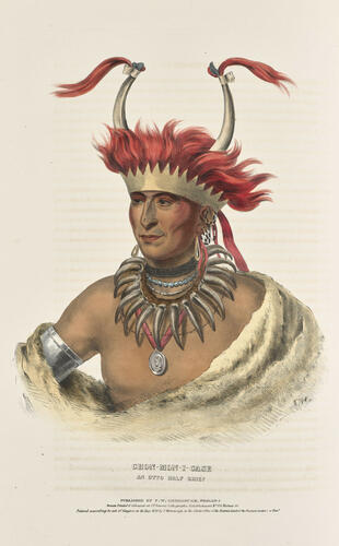 History of the Indian tribes of North America : with biographical sketches and anecdotes of the principal chiefs. Embellished with one hundred and twenty portraits from the Indian Gallery in the Department of War, at Washington ; v. 1 / by Thomas L. M'Kenney. . . and James Hall