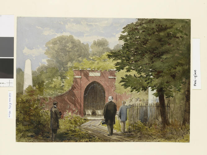 The Prince of Wales visiting the tomb of George Washington at Mount Vernon, 5 October 1860