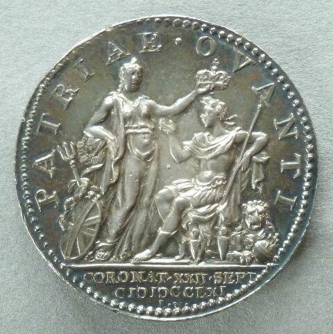 Medal commemorating the coronation of King George III