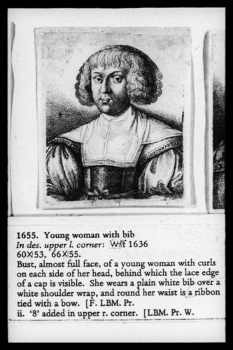 Young woman with bib Young woman with bib