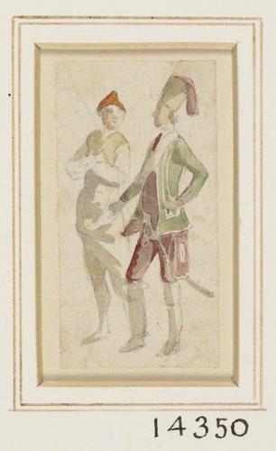 Paul Sandby (1731-1809) - A hussar and a servant of the Duke of Cumberland