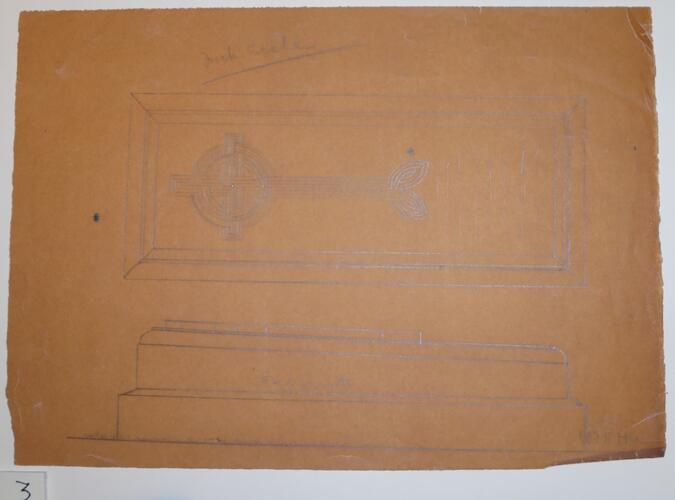 St Mildred's church, Whippingham: plans of Prince Henry of Battenberg's sarcophagus