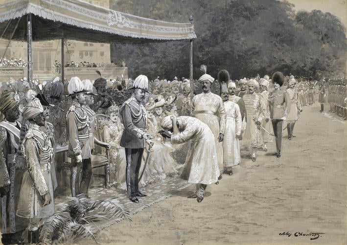 Coronation of King Edward VII: Presentation of Coronation Medals to Indian Notables, Buckingham Palace, 13th August 1902