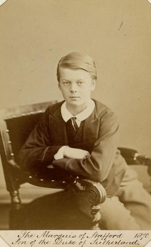 The Marquis of Stafford, son of the Duke of Sutherland. [Photographs, English Portraits. Volume 70. ]