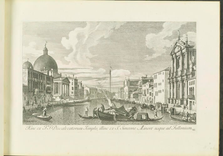 Master: Venetian views after Canaletto
Item: Hinc ex F. F. Discalecatorum Templo, illinc ex S. Simeone Minore usque ad Fullonium