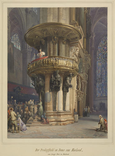 Milan: the pulpit in the Duomo Milan: the pulpit in the Duomo