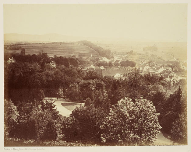 'Aussicht vom Friedenstein'; View from Schloss Friedenstein, Gotha